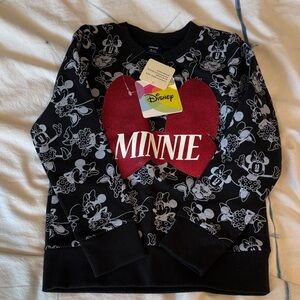 Disney Minnie Mouse Kids Sweatshirt - Black and Red